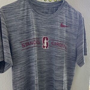 Nike Gray and Red Stanford Men's Tee